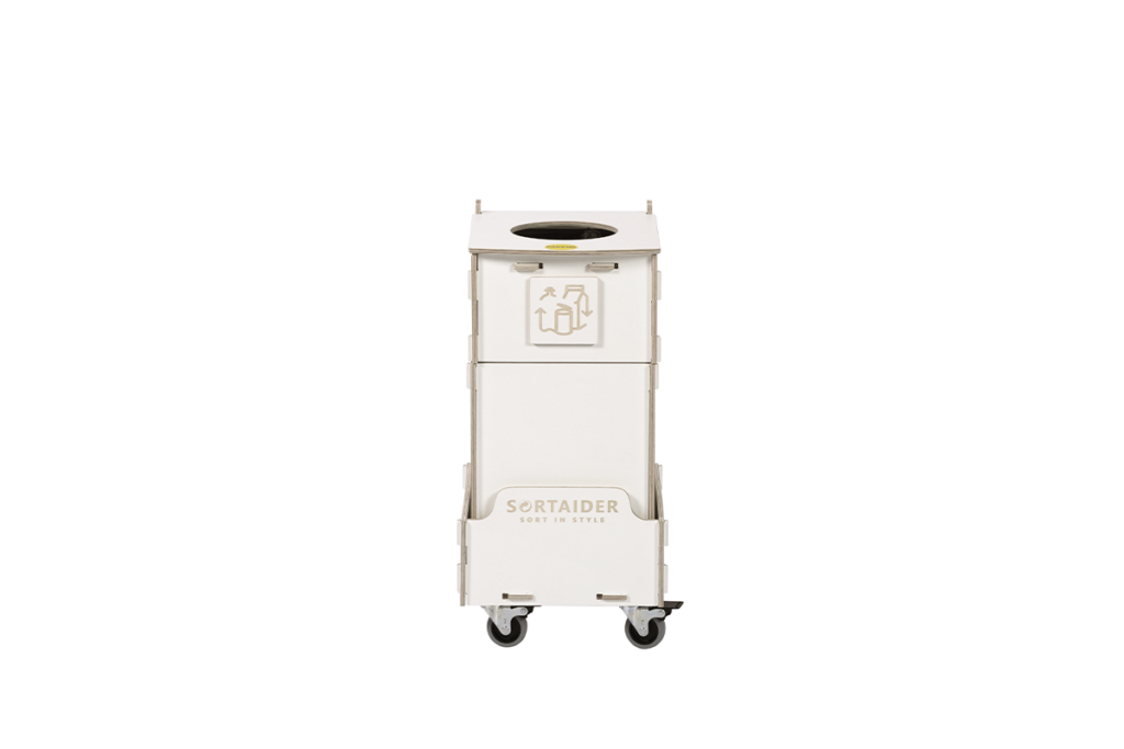 Recycling bin – A spacious and stylish 20-liter white recycling bin with 1 compartment, ideal for simple waste sorting at home or office.