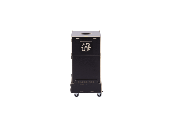 Recycling bin – A spacious and stylish 90-liter brown recycling bin with 1 compartment, ideal for simple waste sorting at home or office.