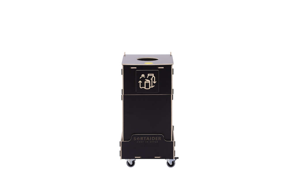 Recycling bin – A spacious and stylish 40-liter brown recycling bin with 1 compartment, ideal for simple waste sorting at home or office.