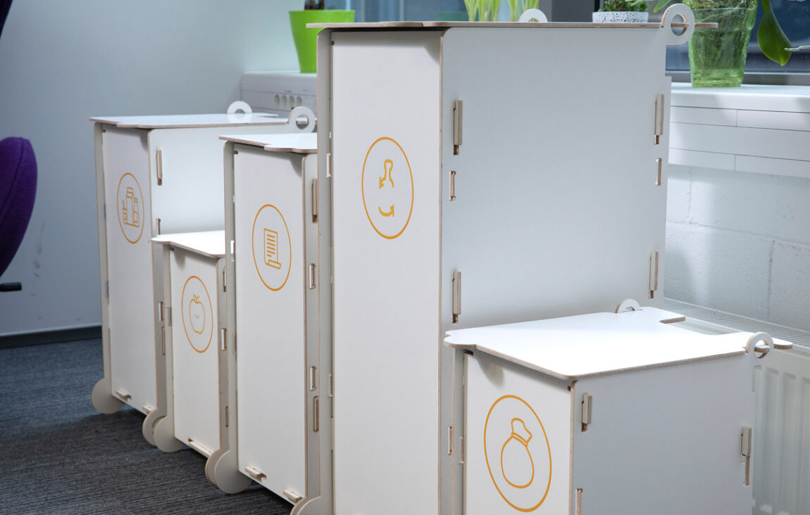 waste bins for easy and mobile waste management.