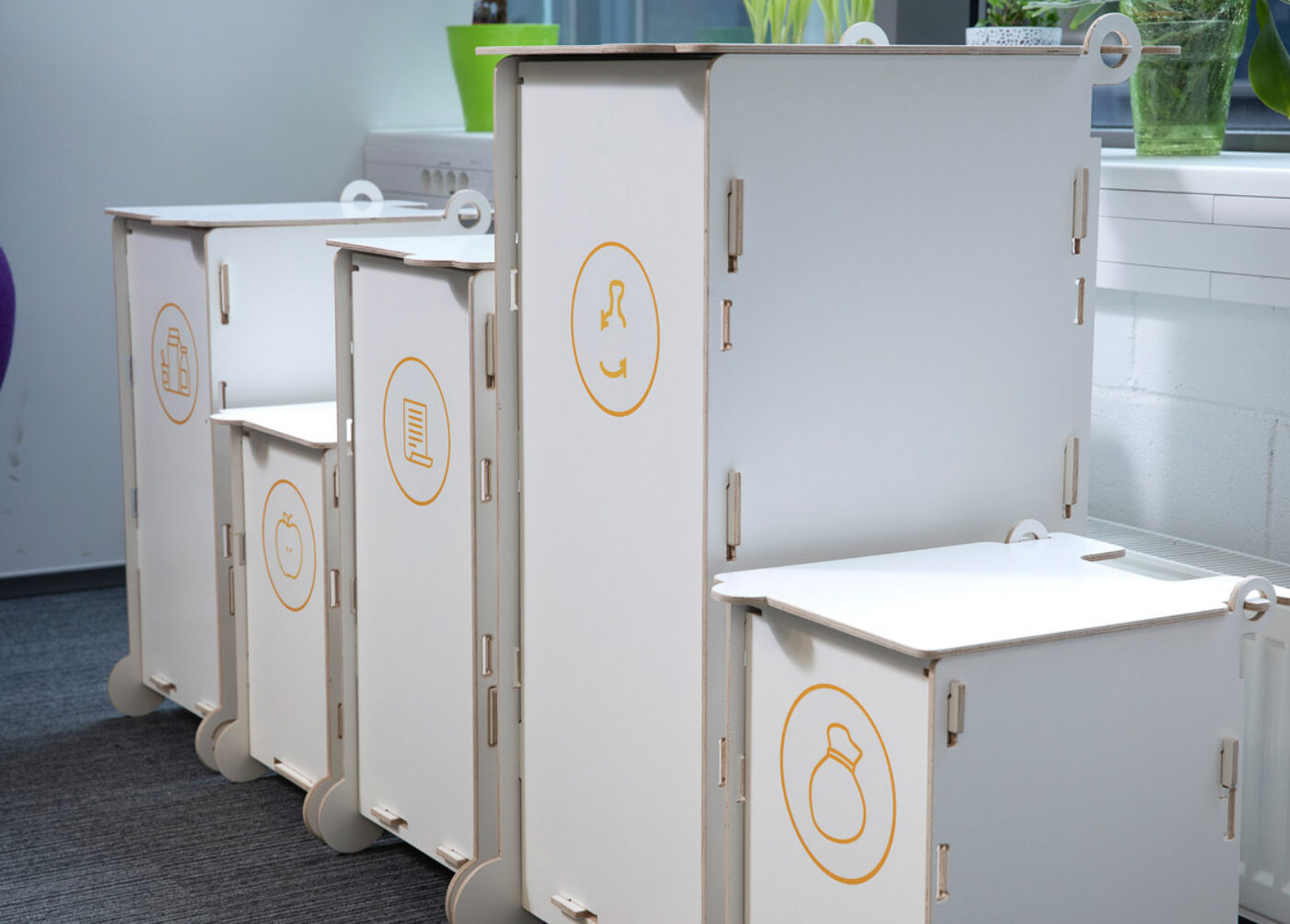 waste bins for easy and mobile waste management.