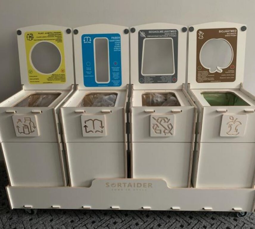 Källsortering för förskolor i Tallinn, som hjälper barn att lära sig rätt avfallssorteringsvanor i skolor och förskolor.