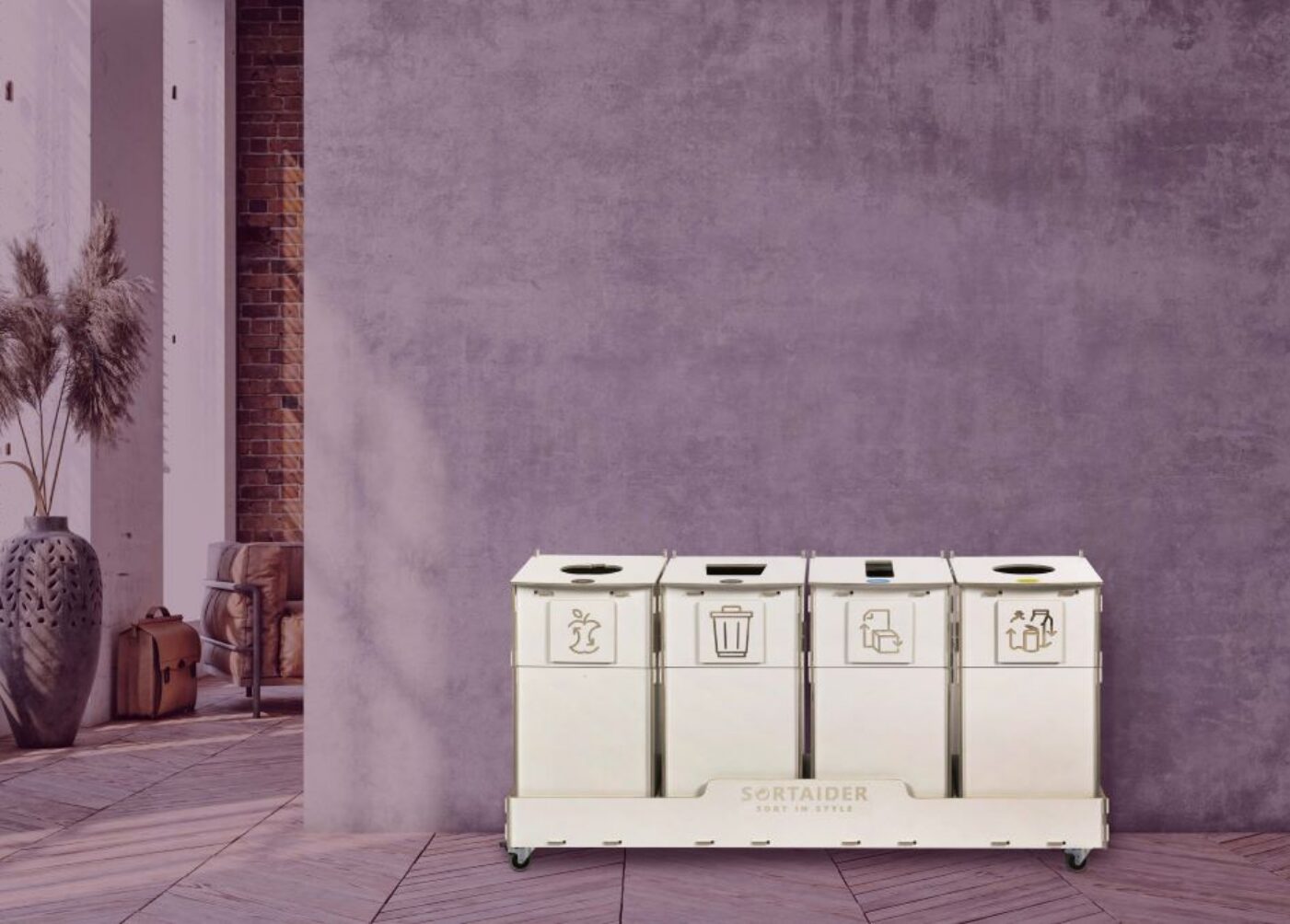 Källsortering på Tartu Näitused-mässan, som används för hållbar Källsortering.