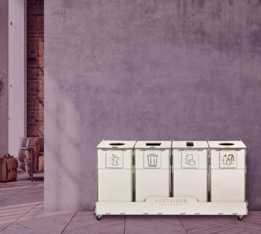 Källsortering på Tartu Näitused-mässan, som används för hållbar Källsortering.