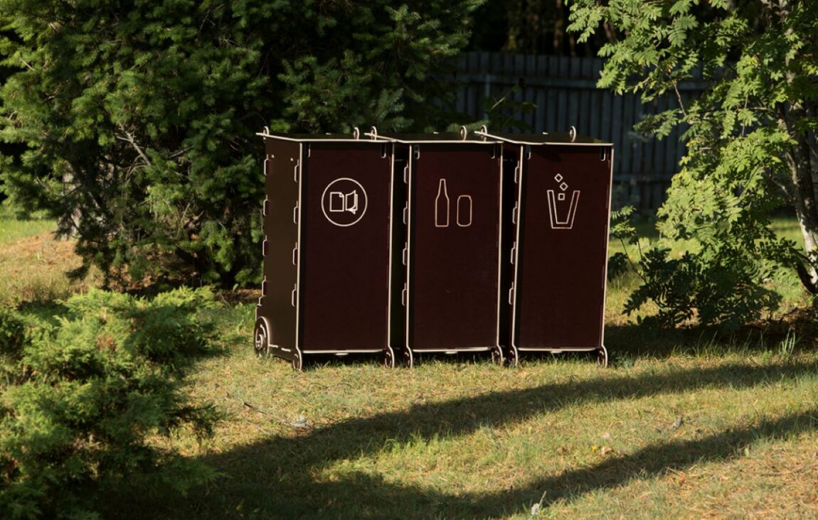 Papperskorgar för enkel Källsortering inkluderar Papperskorgar som underlättar effektiv avfallssortering