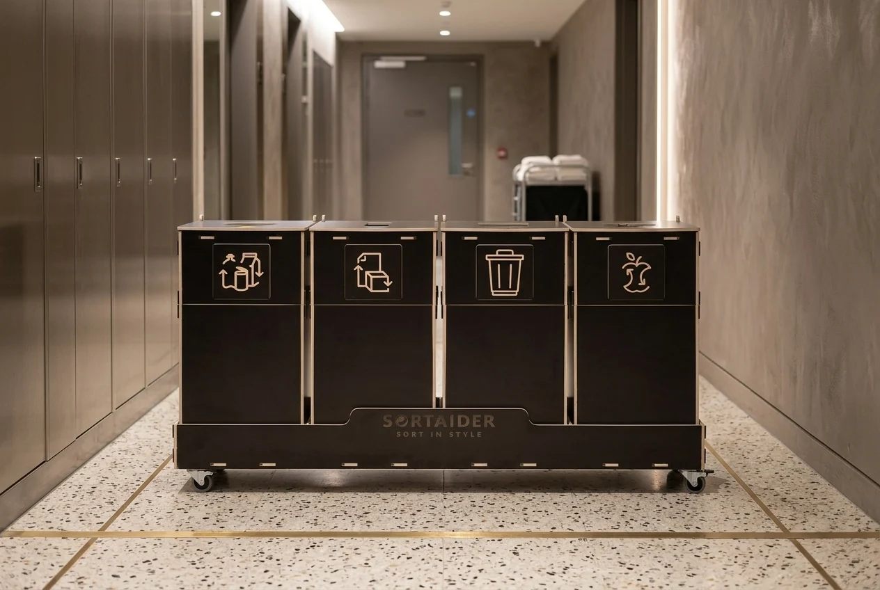Mobile hotel sorting bins