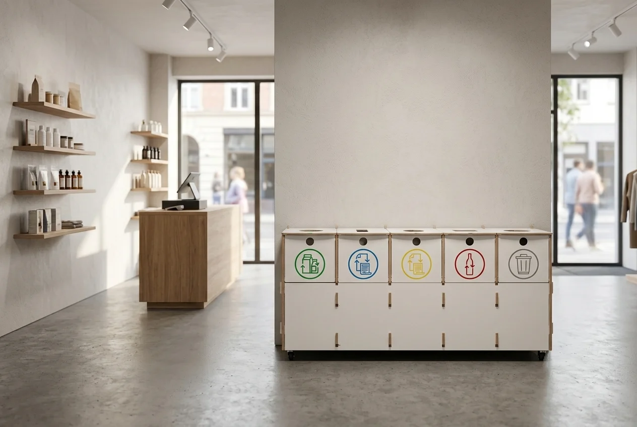 Retail recycling station