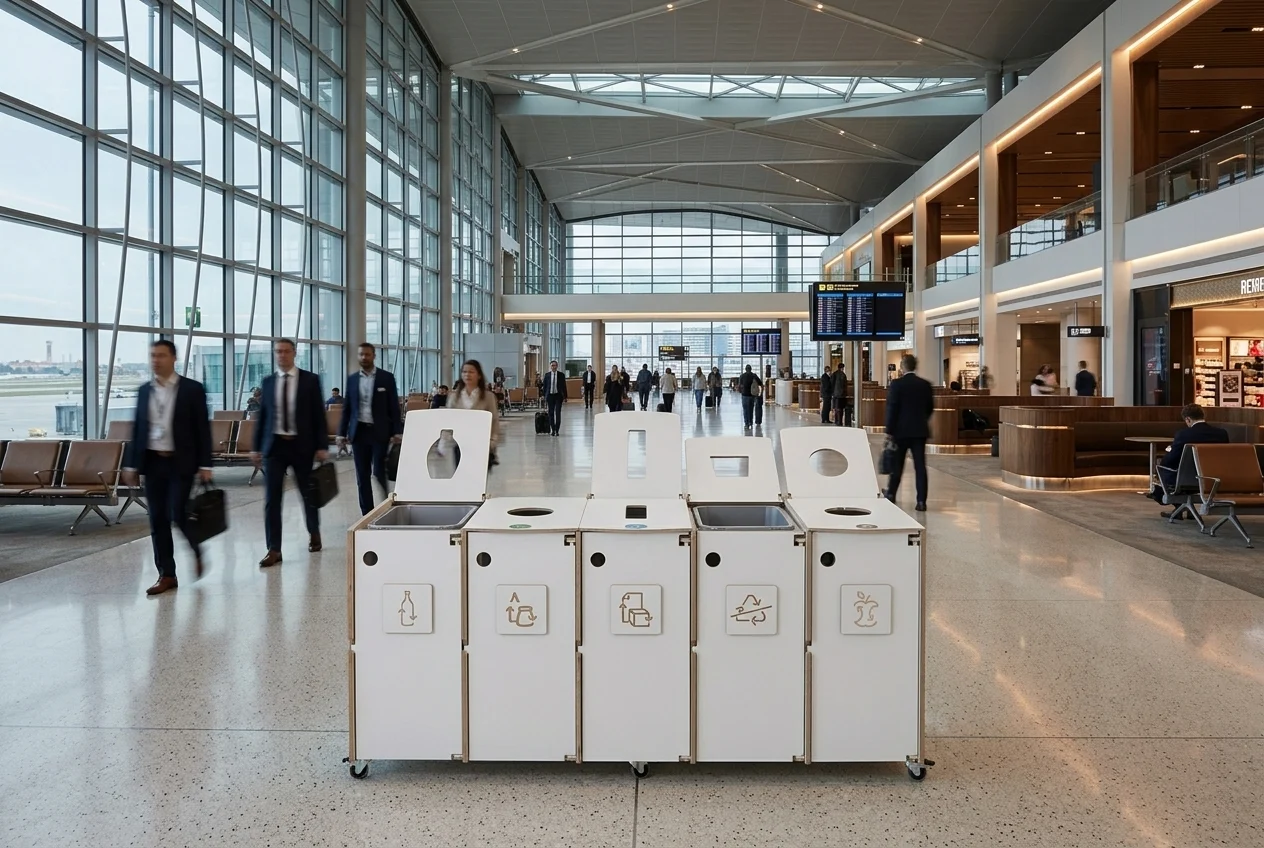 High traffic recycling system