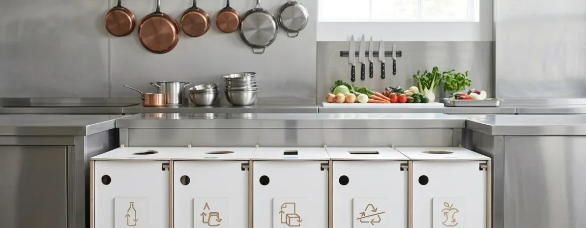 Hotel kitchen sorting station