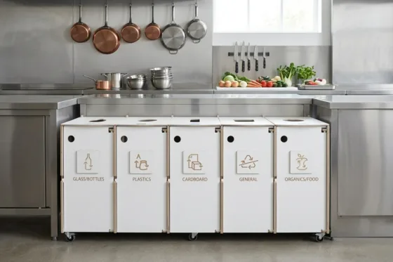 Hotel kitchen sorting station