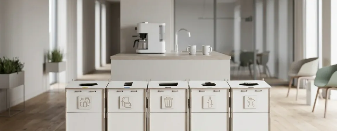 Centralized recycling bins