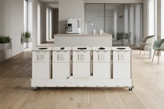 Centralized recycling bins