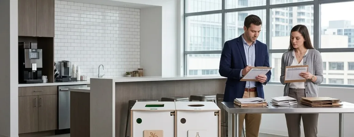 Office waste audit bins