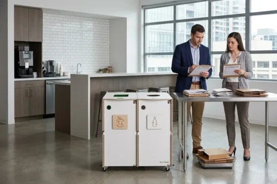 Office waste audit bins