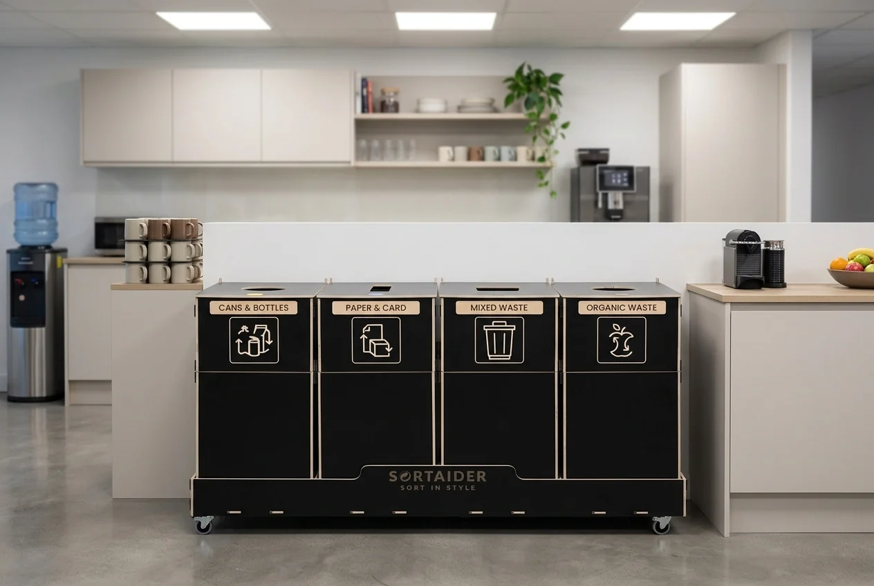 Labeled office sorting hub