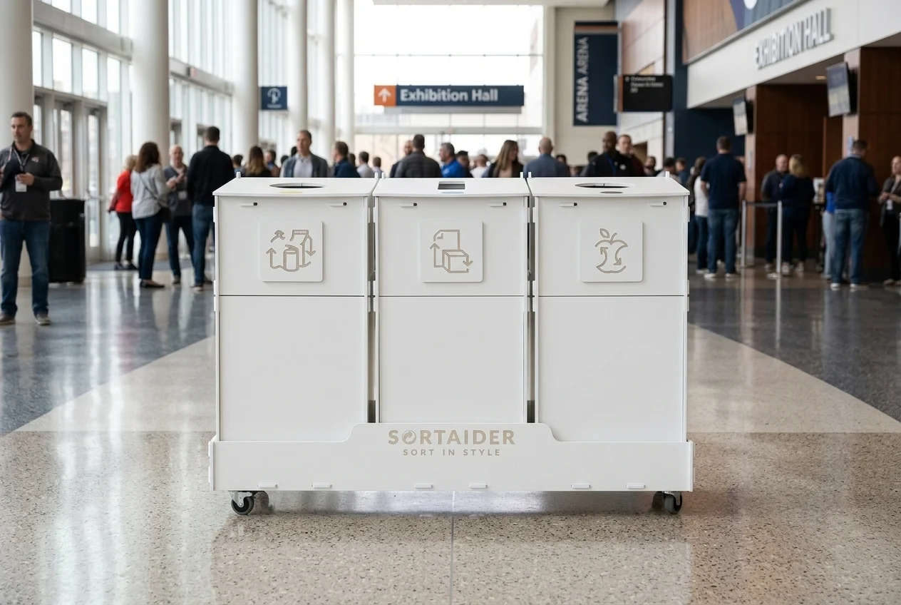 Modular bins in concourse
