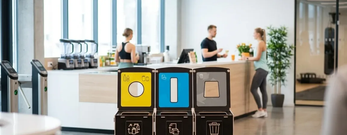 Gym recycling station