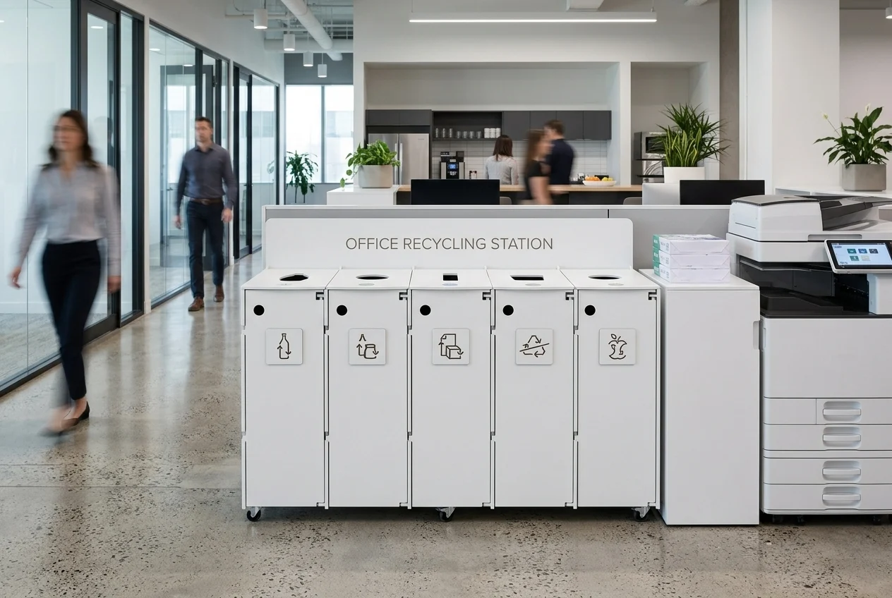 Hallway recycling hub