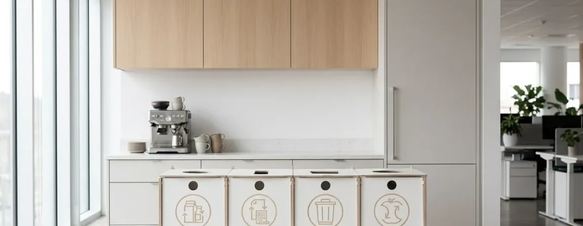Centralized office recycling hub