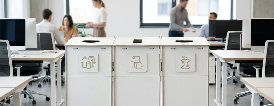 Centralized office recycling hub