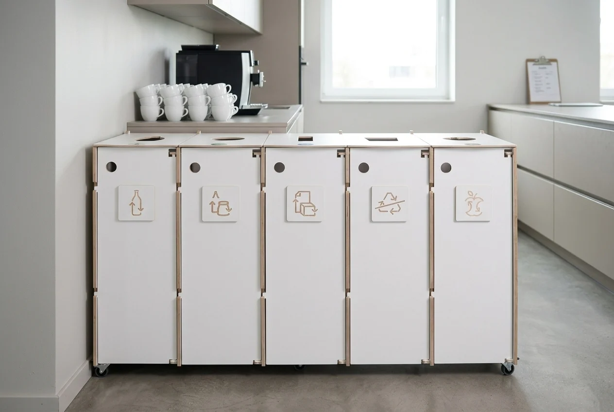 Office waste audit station