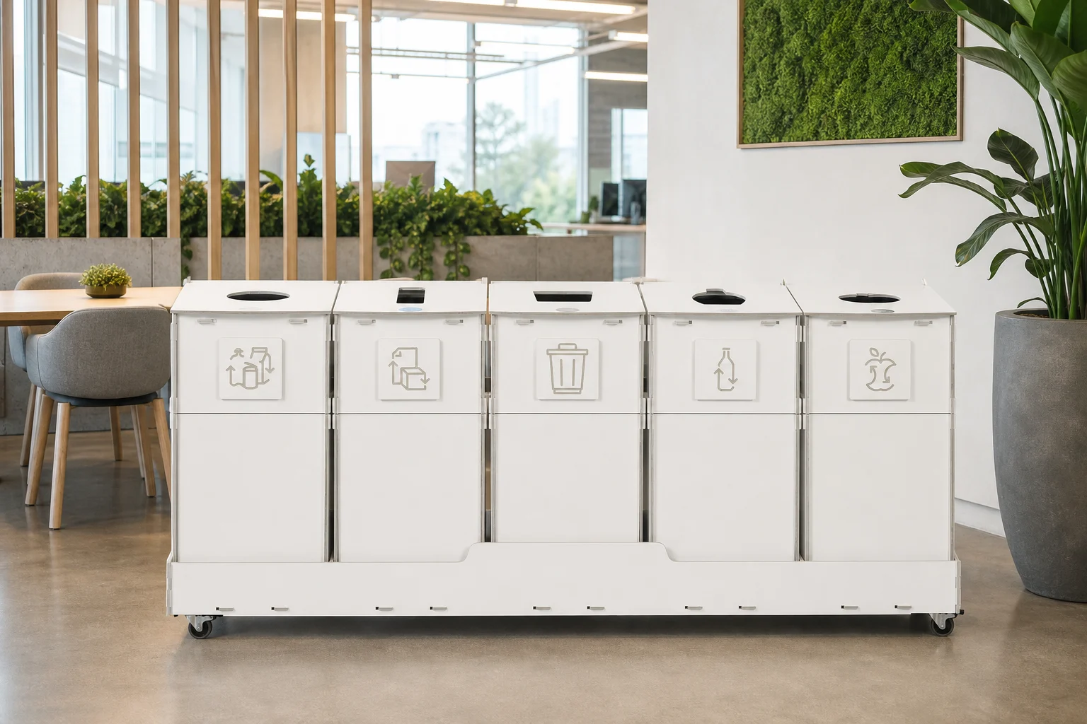 Office recycling station