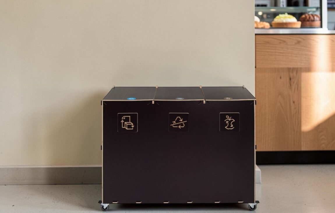 Campus Cafe Recycling Bin for Waste Sorting in campus cafés, dining areas and university food service spaces.