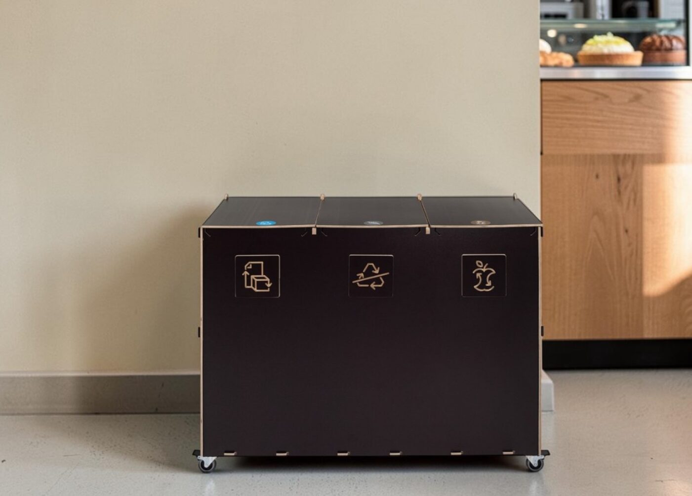 Campus Cafe Recycling Bin for Waste Sorting in campus cafés, dining areas and university food service spaces.