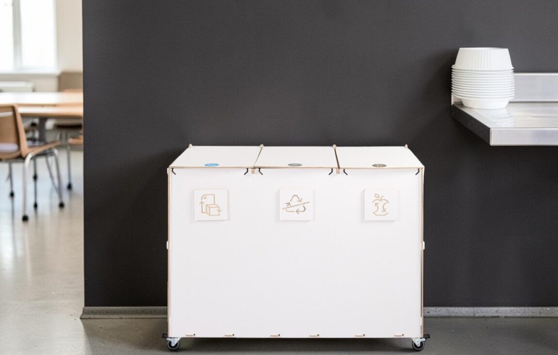 Canteen Recycling Bin for Waste Sorting in school canteens, dining halls and food service areas.