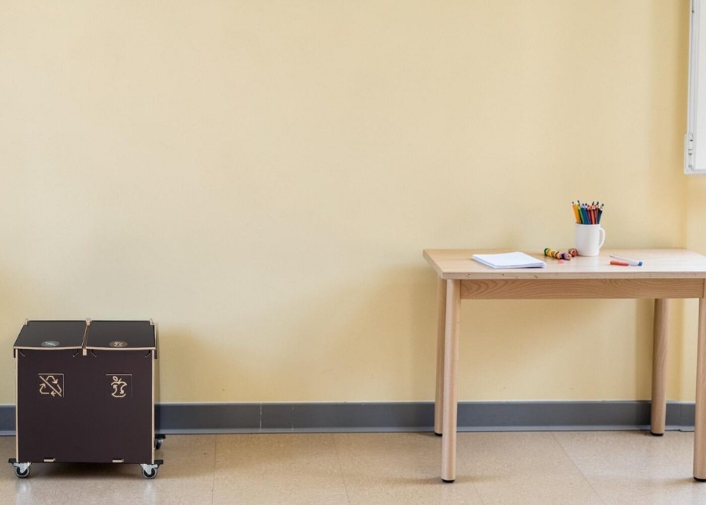 Classroom Recycling Bin for Waste Sorting in small classrooms, learning spaces and primary school environments.