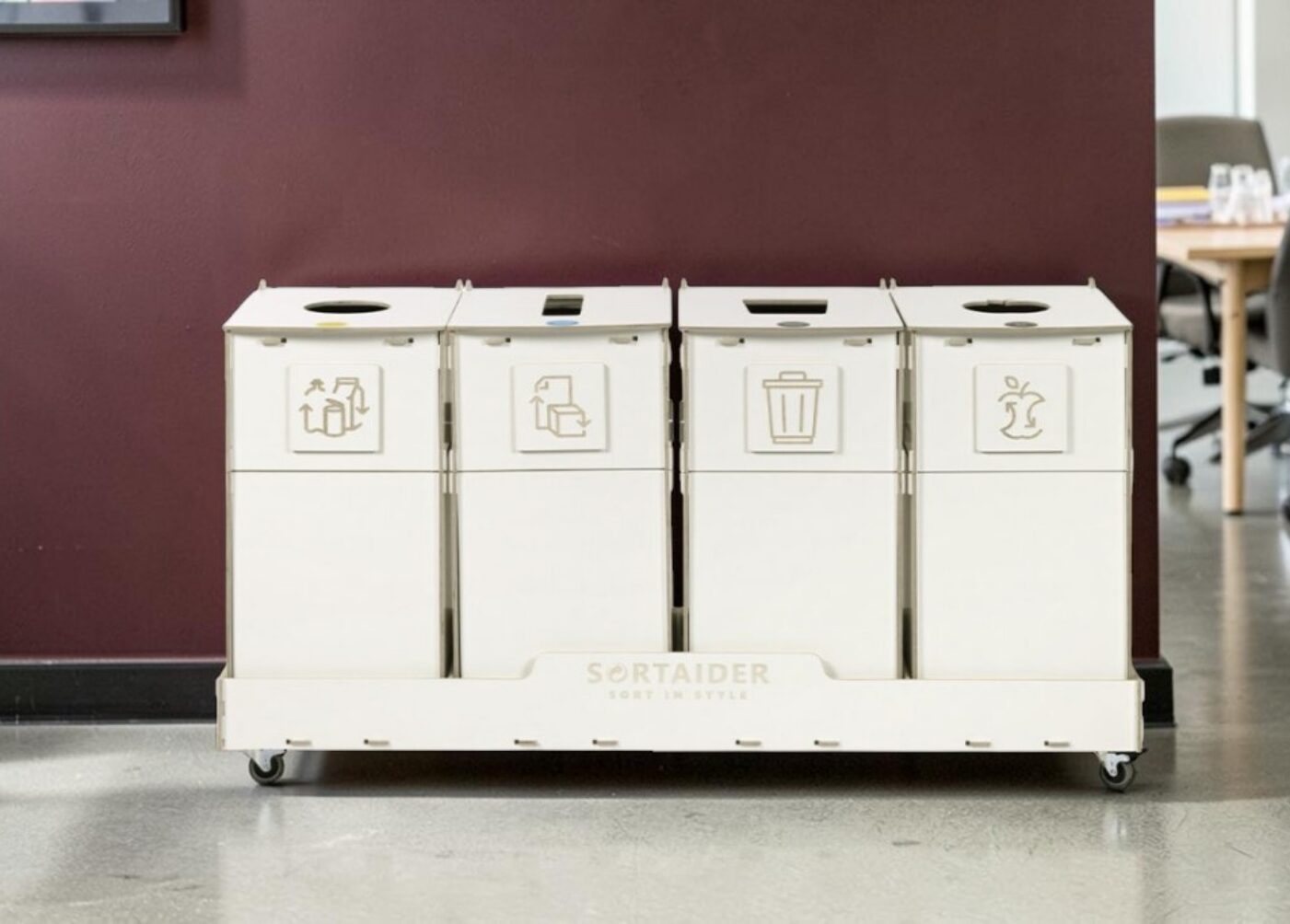 Client Meeting Room Recycling Bin for Waste Sorting in client meeting rooms, presentation rooms and consultation spaces.