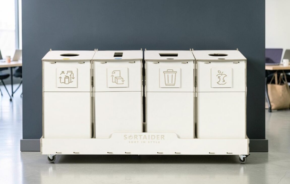 Co-working Office Recycling Bin for Waste Sorting in co-working offices, shared workspaces and flexible business environments.