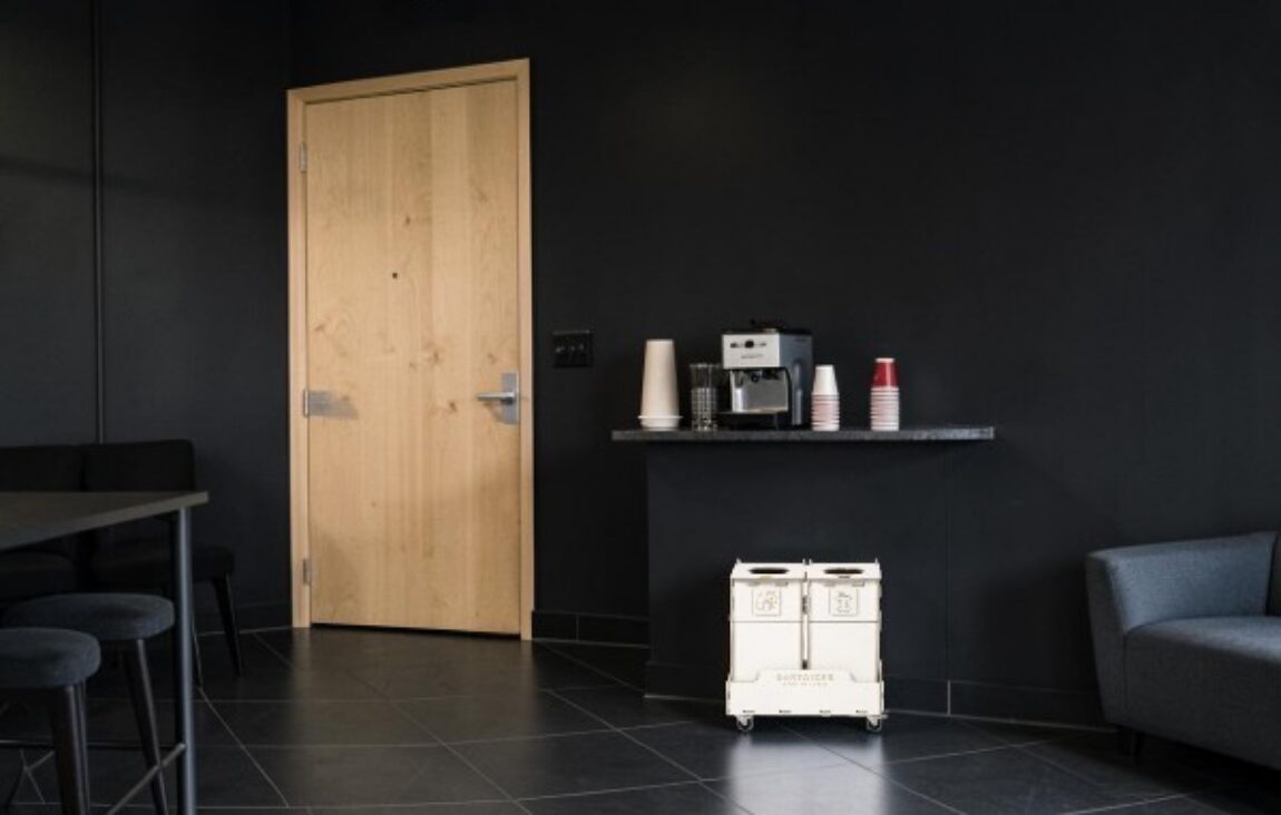 Common Area Recycling Bin for Waste Sorting in office lounges, breakout areas, waiting areas and other shared workplace spaces.