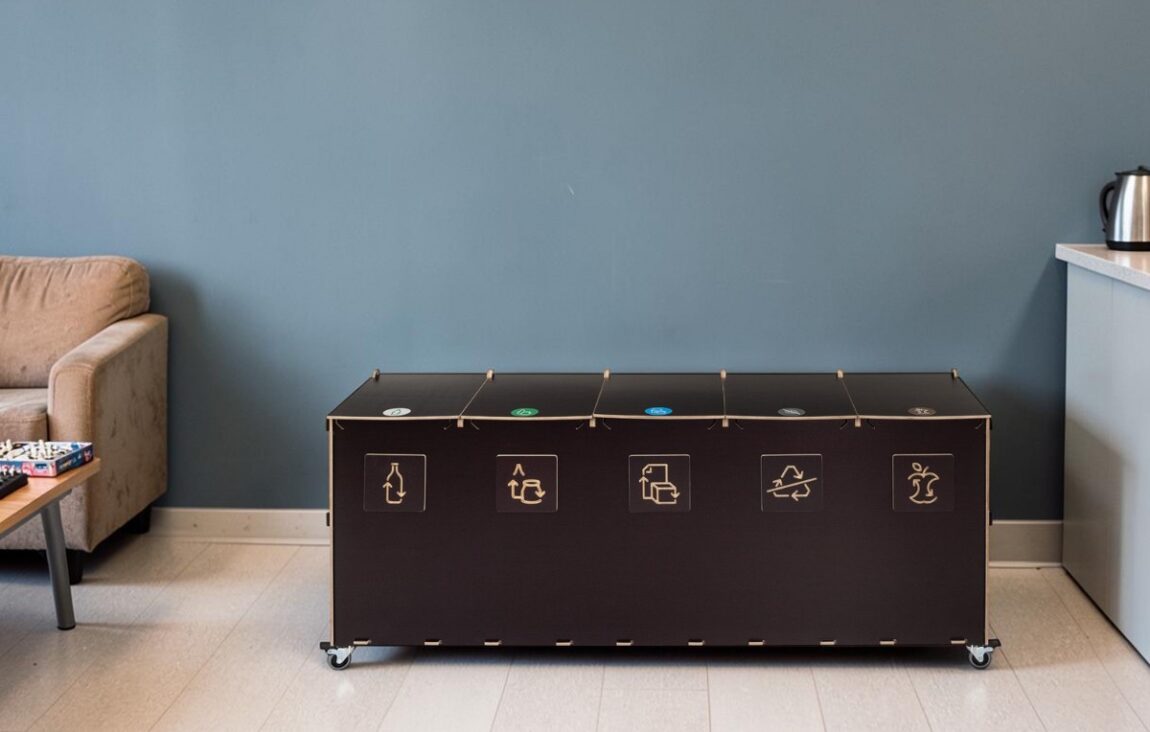 Common Room Recycling Bin for Waste Sorting in common rooms, student lounges and shared school spaces.