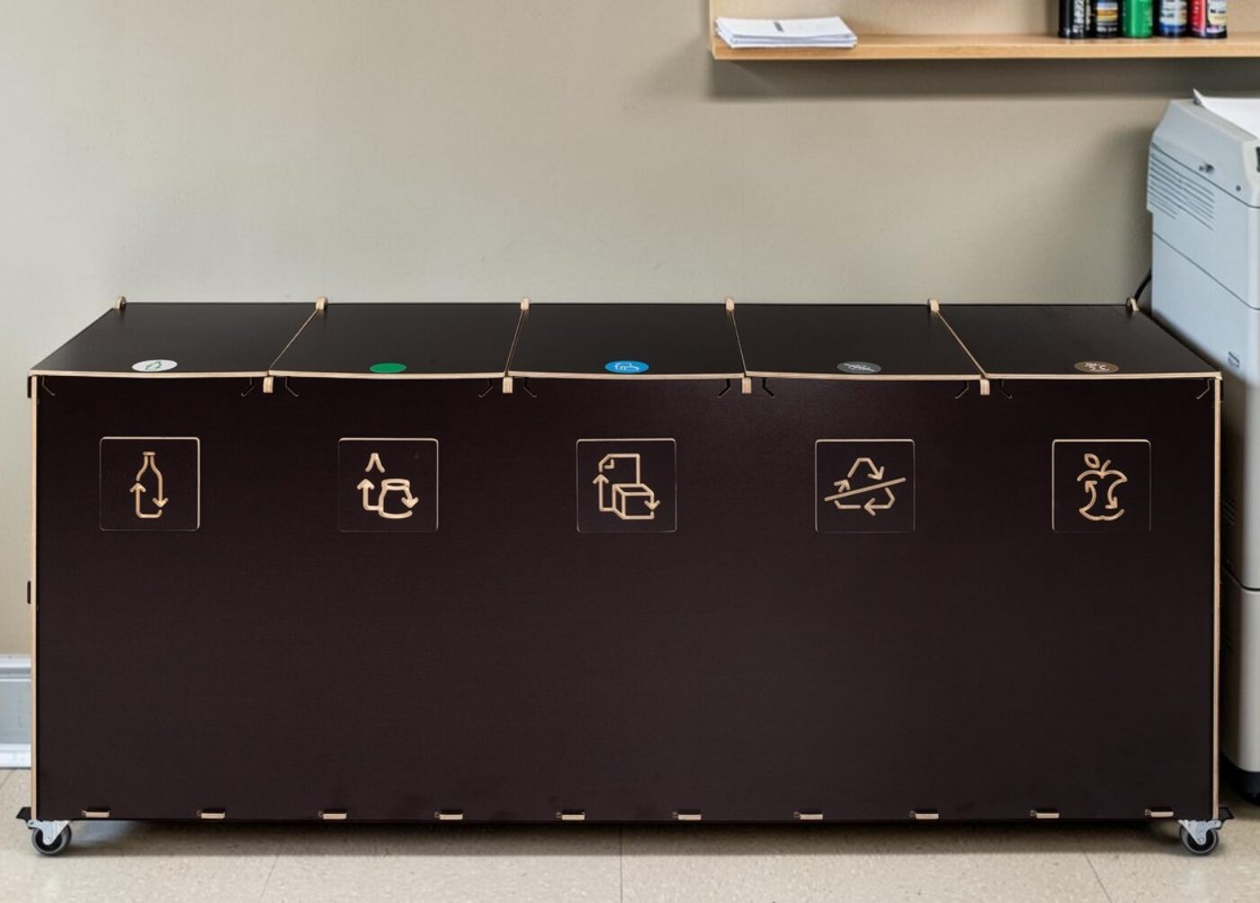 Copy Room Recycling Bin for Waste Sorting in copy rooms, print centres and educational facilities.