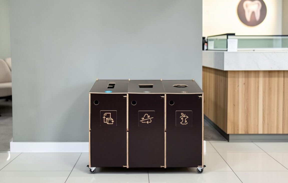 Dental Office Recycling Bin for Waste Sorting in dental clinics, treatment rooms and healthcare facilities.