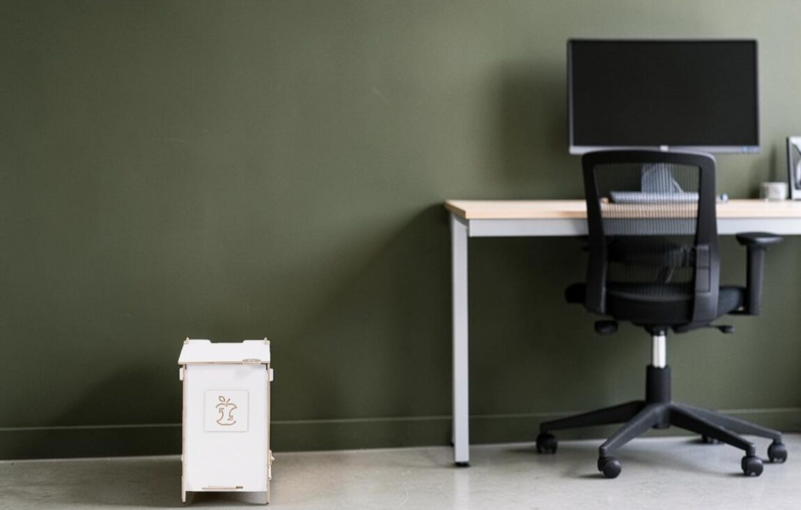 Desk Side Waste Bin for Waste Collection in compact workstations, small offices and professional environments.