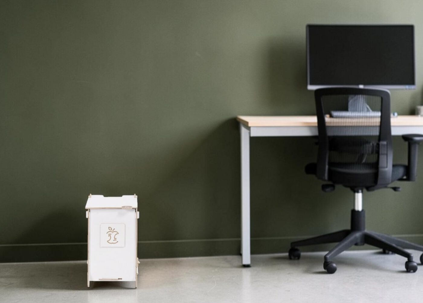 Desk Side Waste Bin for Waste Collection in compact workstations, small offices and professional environments.