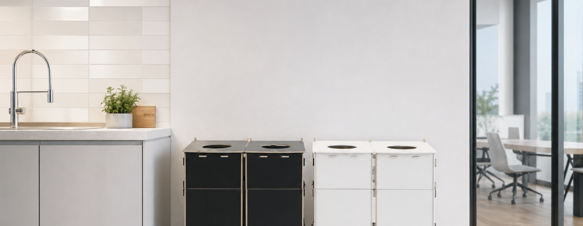 Right-sized workplace recycling bins