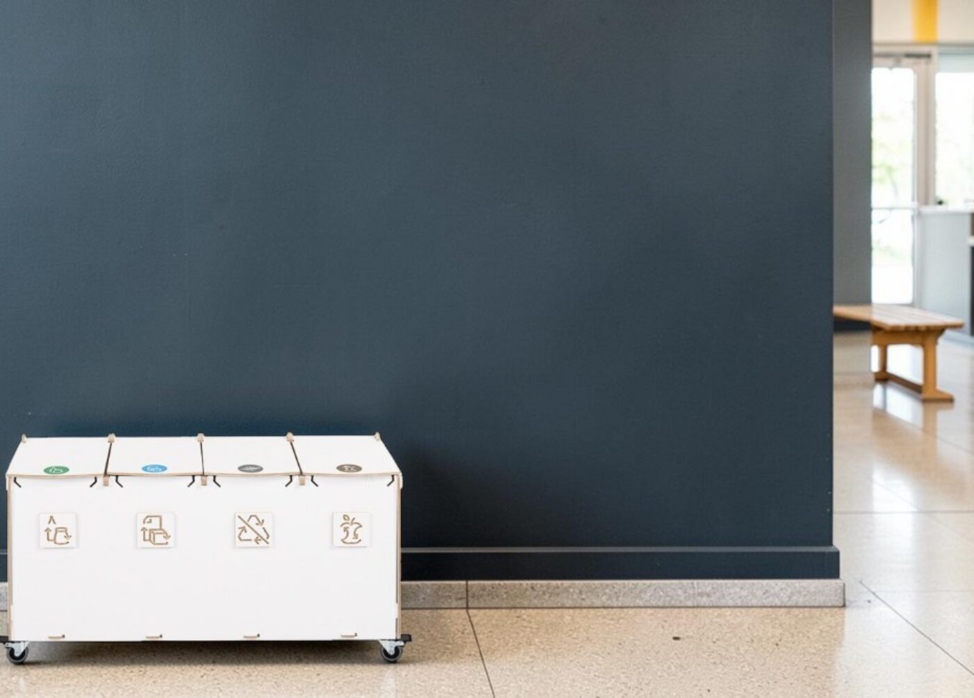Entrance Recycling Bin for Waste Sorting in school entrances, reception areas and education facilities.