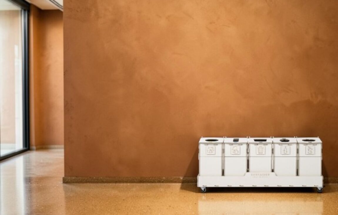 Entryway Recycling Bin for Waste Sorting in entrances, lobbies, foyers and office entry areas.