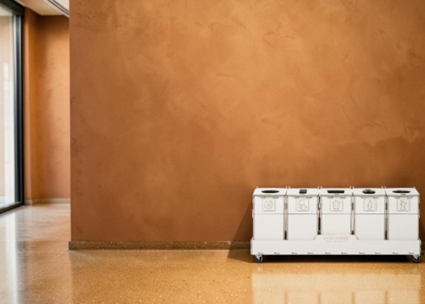 Entryway Recycling Bin for Waste Sorting in entrances, lobbies, foyers and office entry areas.