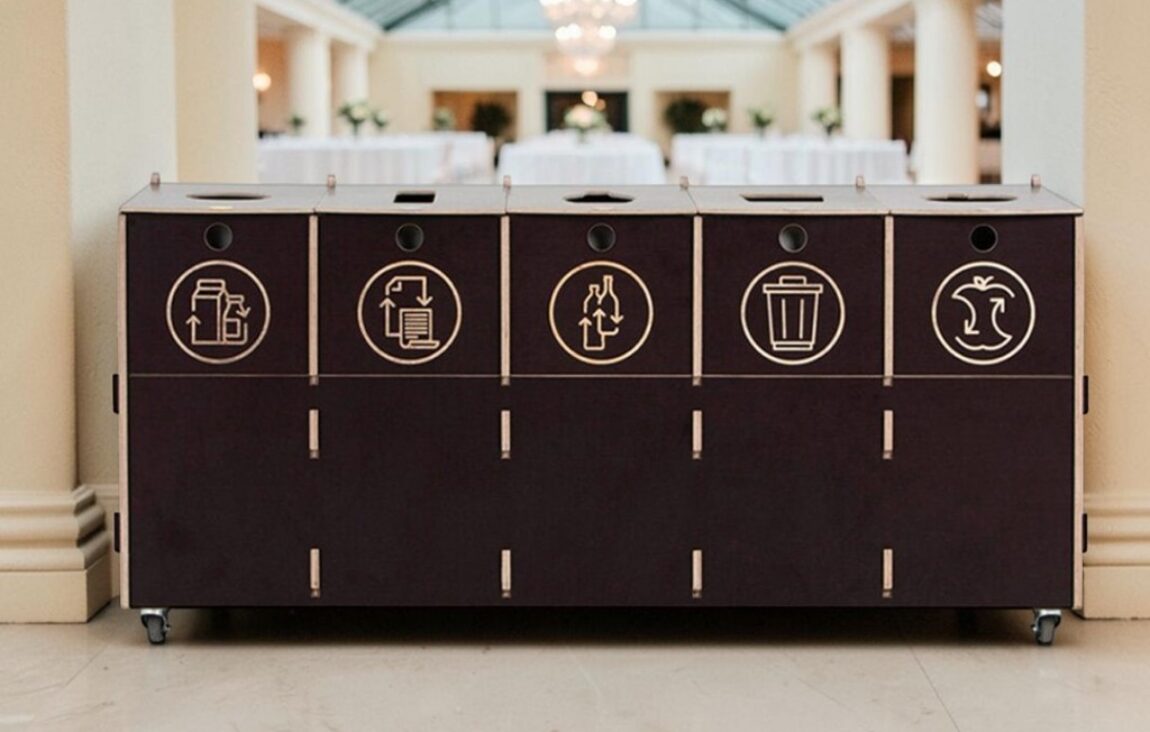 Event Space Recycling Bin for Waste Sorting in conference venues, banquet halls and event spaces.