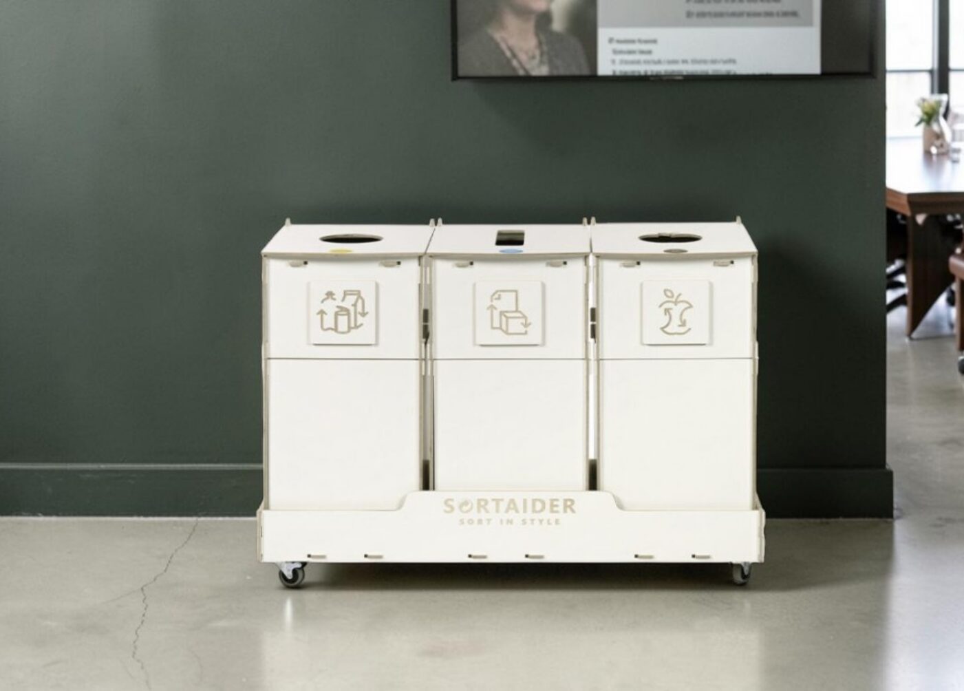 Executive Meeting Room Recycling Bin for Waste Sorting in executive meeting rooms and leadership spaces.