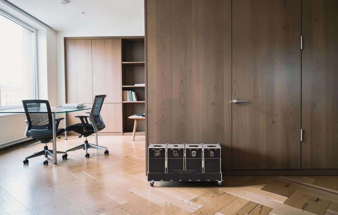 Executive Office Recycling Bin for waste sorting in executive offices, leadership suites and director workspaces.
