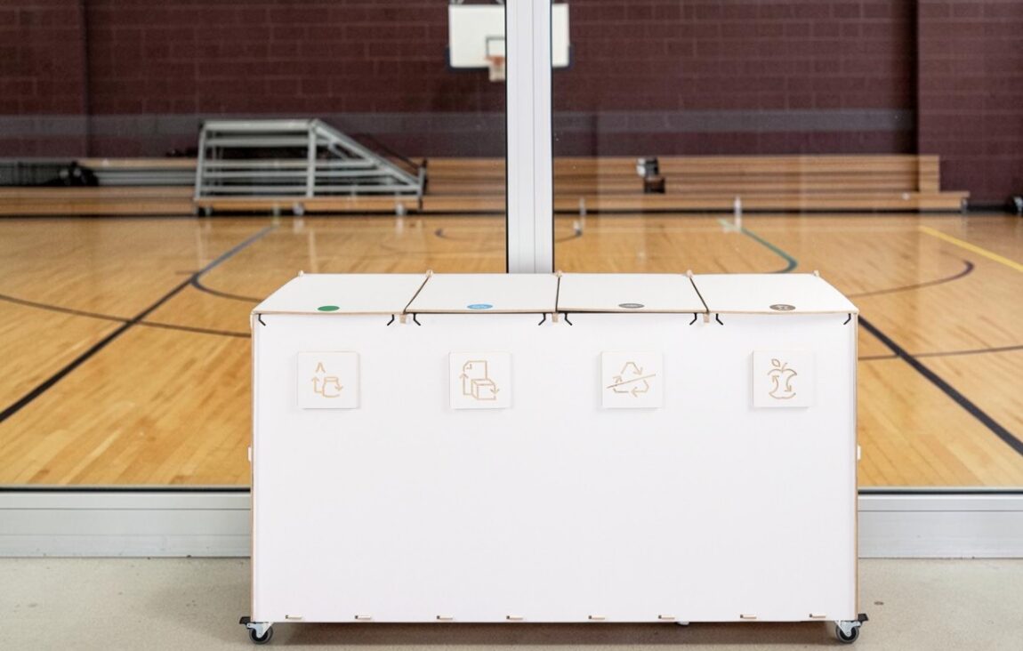 Gym Recycling Bin for Waste Sorting in school gyms, sports halls and physical education facilities.