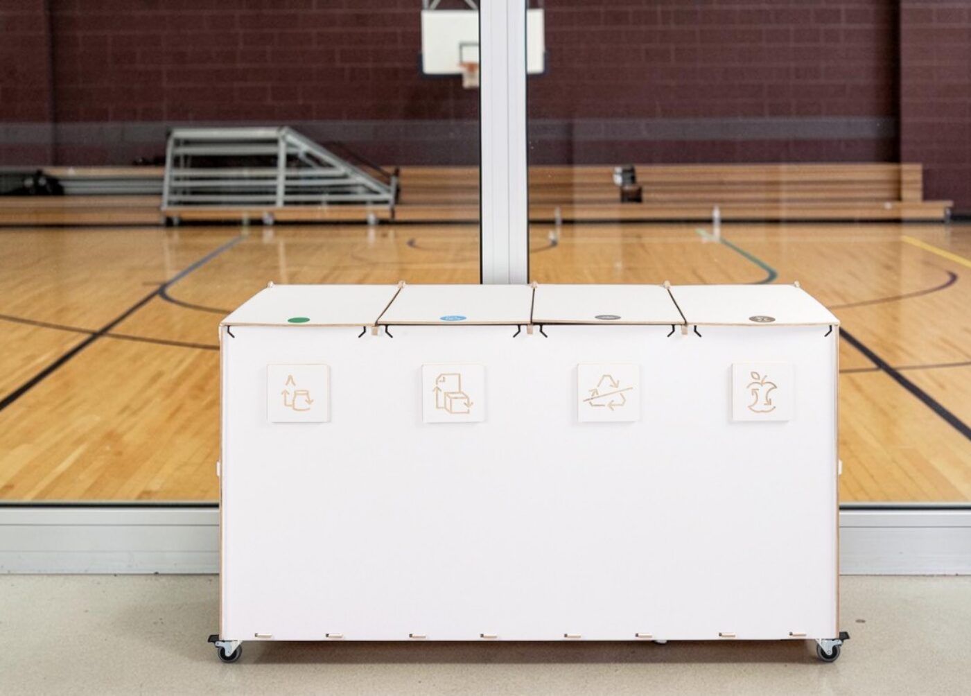 Gym Recycling Bin for Waste Sorting in school gyms, sports halls and physical education facilities.