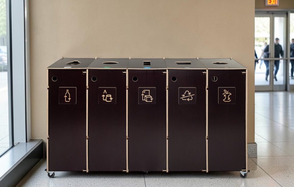 Hospital Entrance Recycling Bin for Waste Sorting in hospital entrances and healthcare facilities.