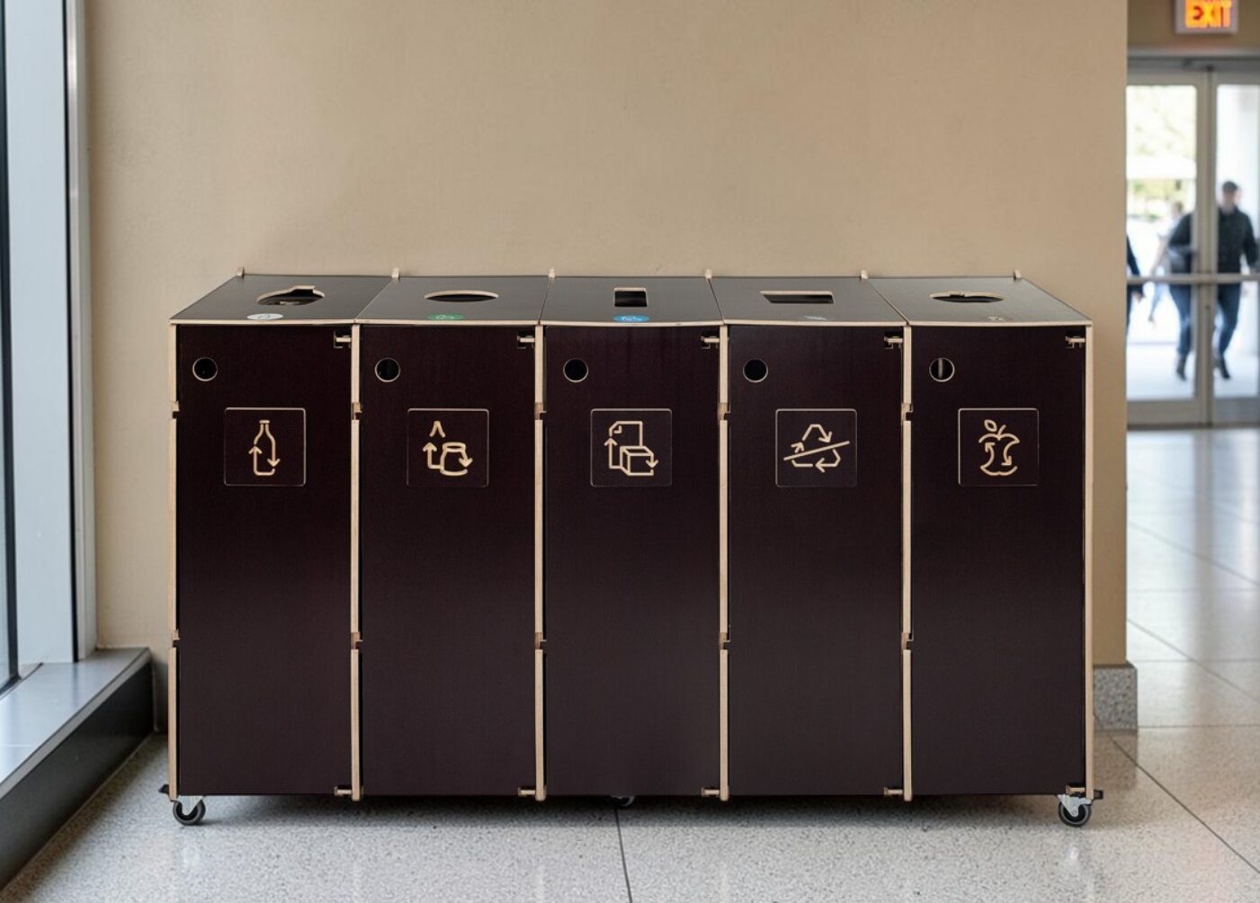 Hospital Entrance Recycling Bin for Waste Sorting in hospital entrances and healthcare facilities.