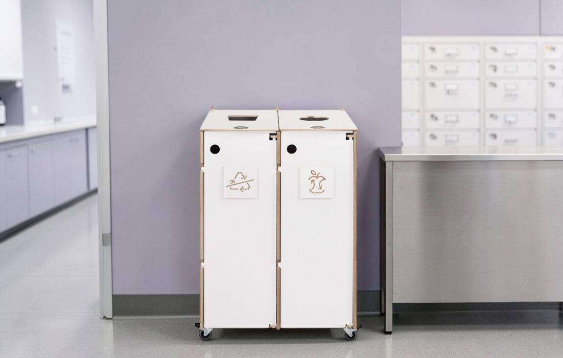 Hospital Pharmacy Recycling Bin for Waste Sorting in hospital pharmacies and healthcare facilities.